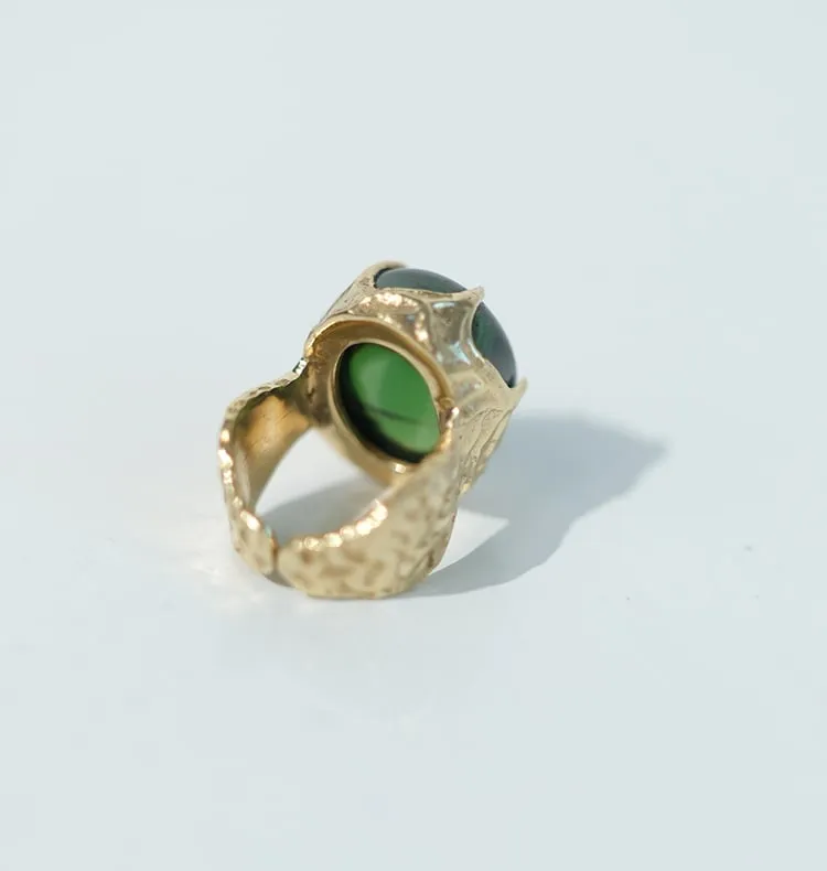 Wos Draco ring messing justerbar stein
