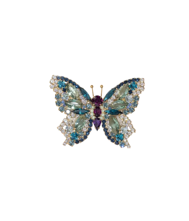 Loren Hope Medium Butterfly brosje Smoked Sapphire unik