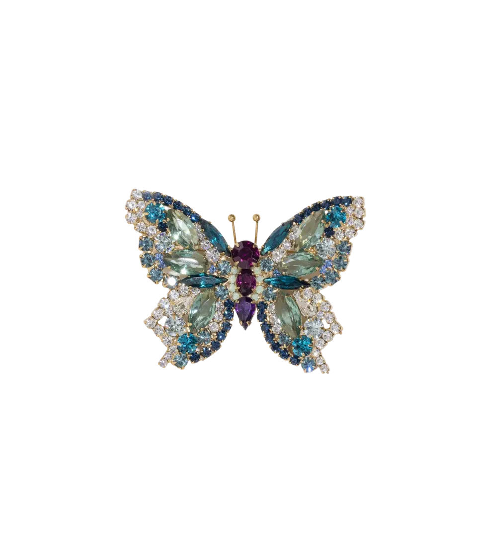 Loren Hope Medium Butterfly brosje Smoked Sapphire unik