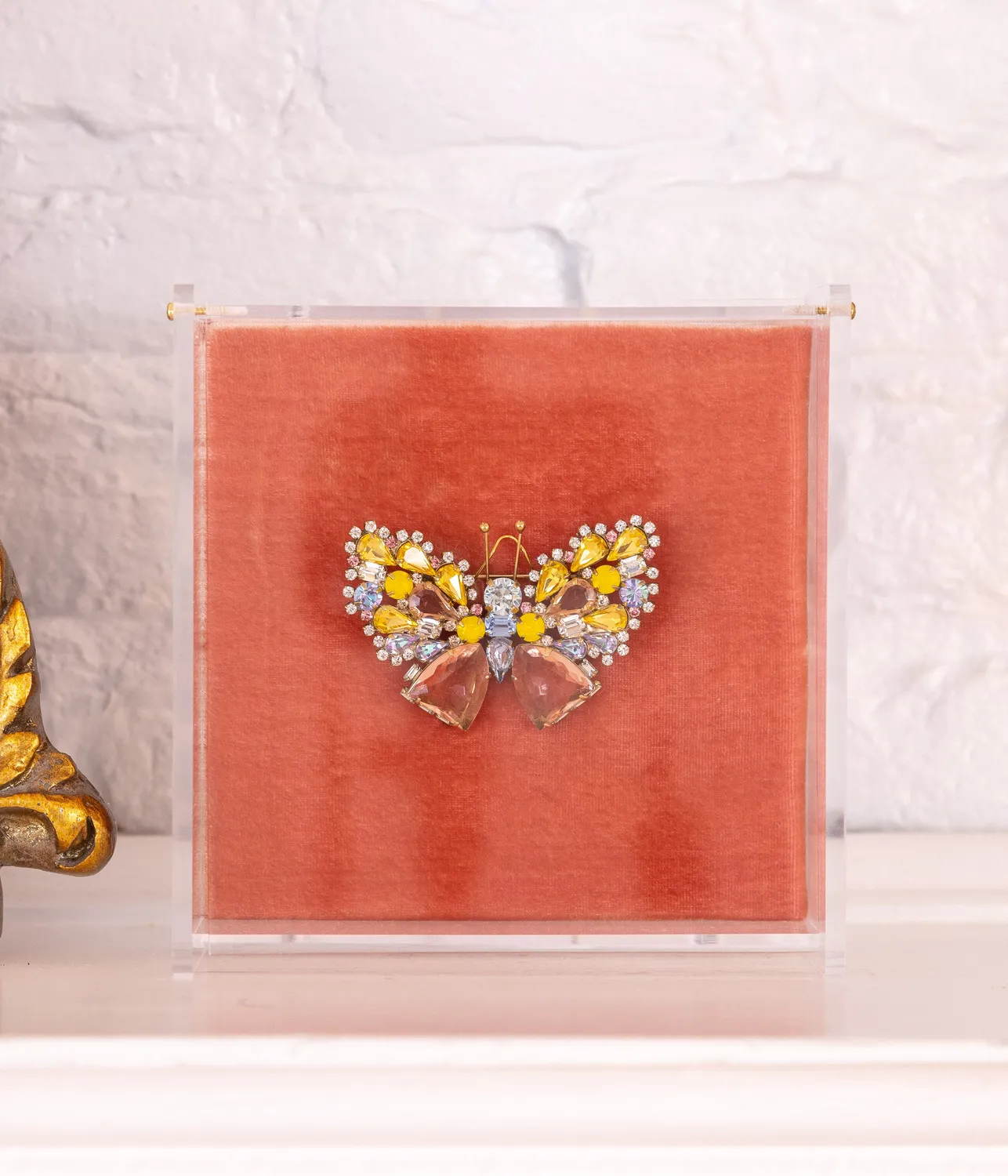 Loren Hope Small Butterfly brosje light topaz