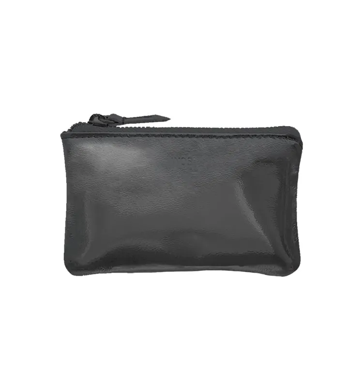 Wos Mini Keeper lommebok metallic svart lammeskinn