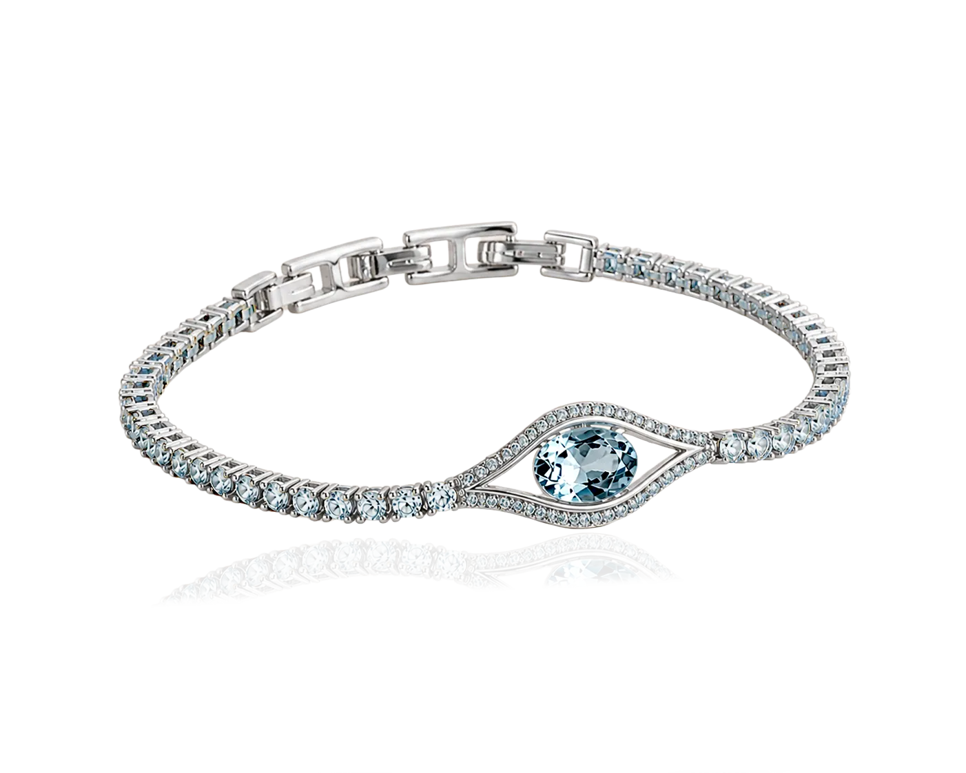 IOAKU Elecktra Sparkle Eye armbånd blå gull 17,5 cm