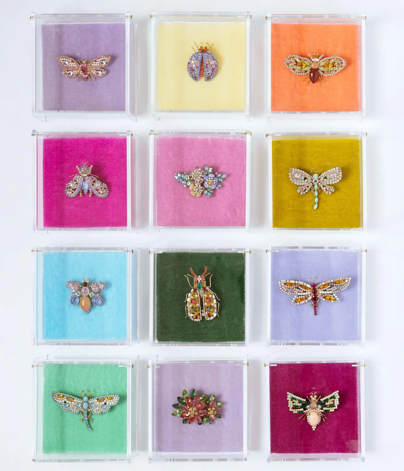 Loren Hope Gilded Garden Celeste the Glider Dragonfly brosje multi