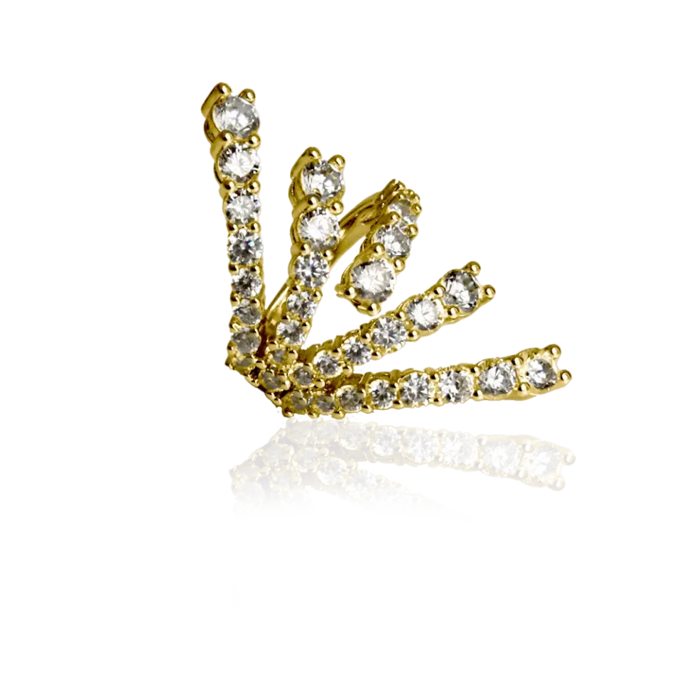 IOAKU Sparkle Sunfeather ring gull justerbar 4 cm