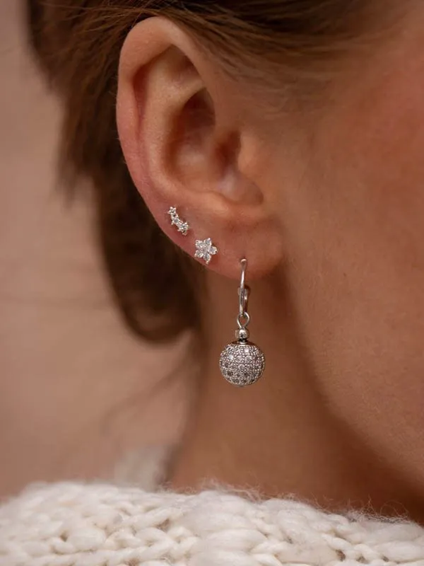 pfg Stockholm Angela øredobber sølv glitter brud