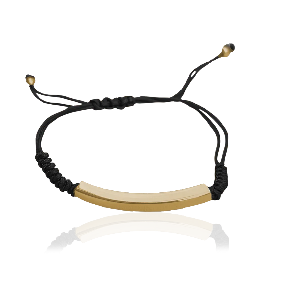 IOAKU Braided Plain armbånd guld svart vannfast