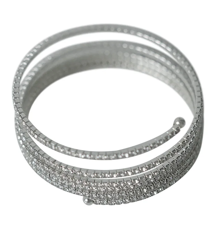 Wos WOS UP Alyona armbånd sølv strass 6 cm