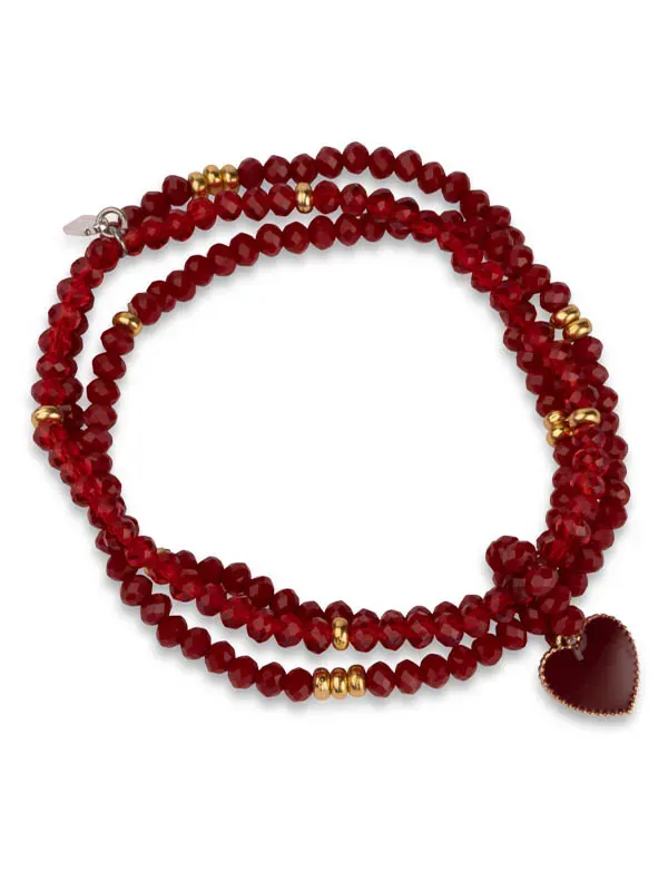 pfg Stockholm Heart armbånd rød hjerte