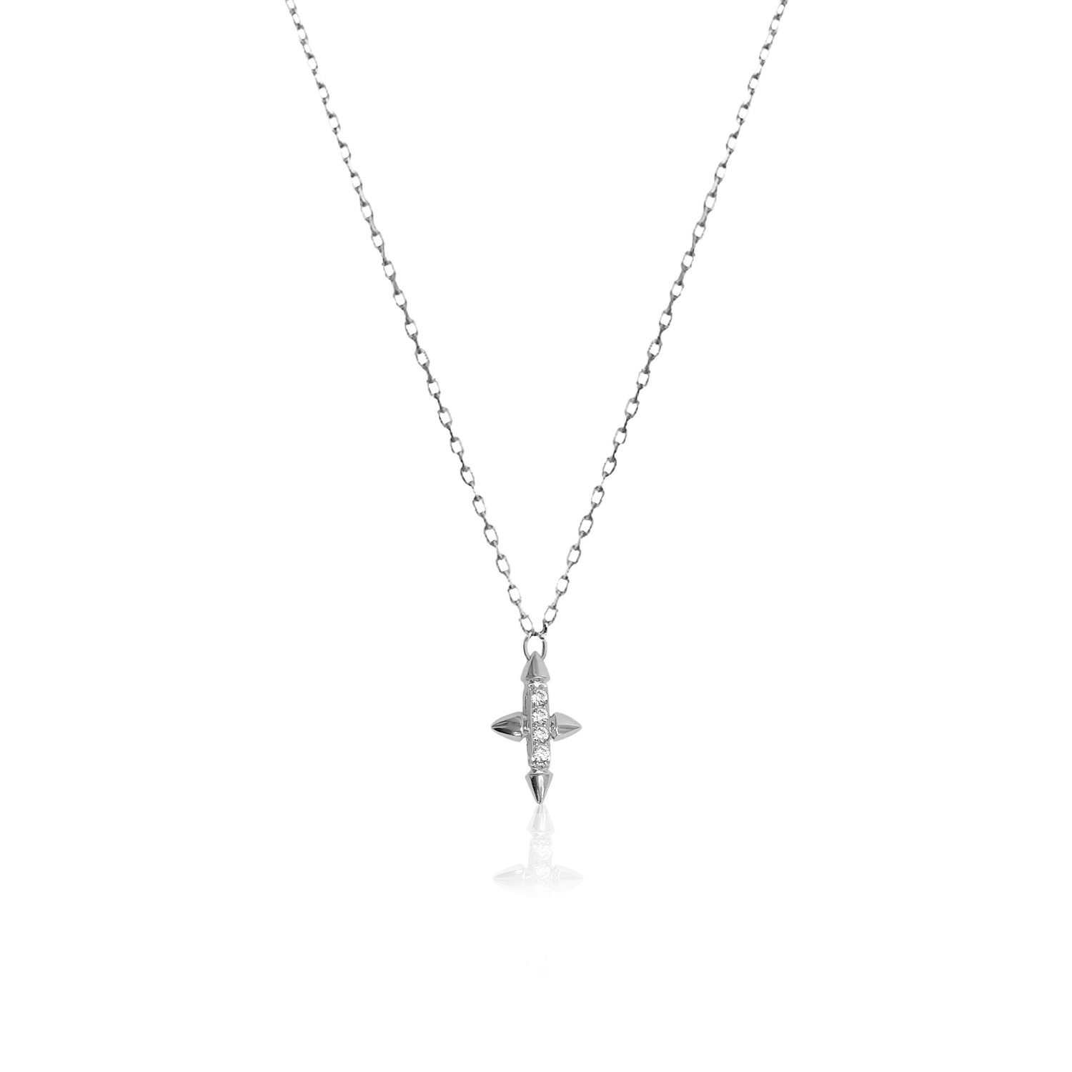IOAKU Eternal Cross Pendant halskjede gull kors