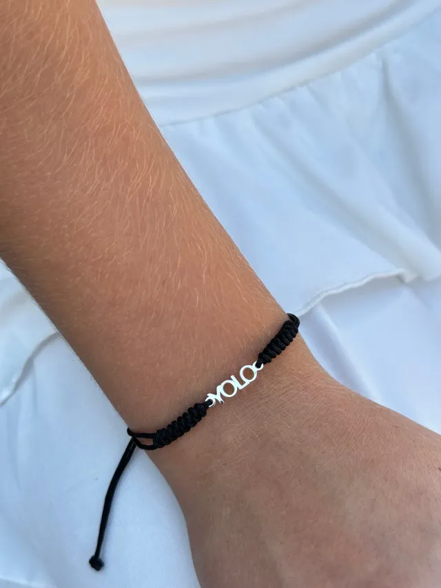 IOAKU YOLO Braided armbånd gull svart vanntett