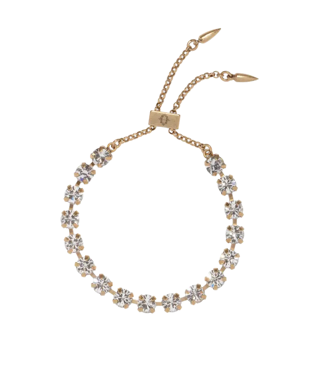 Loren Hope Milly Slider Crystal armbånd gull justerbart