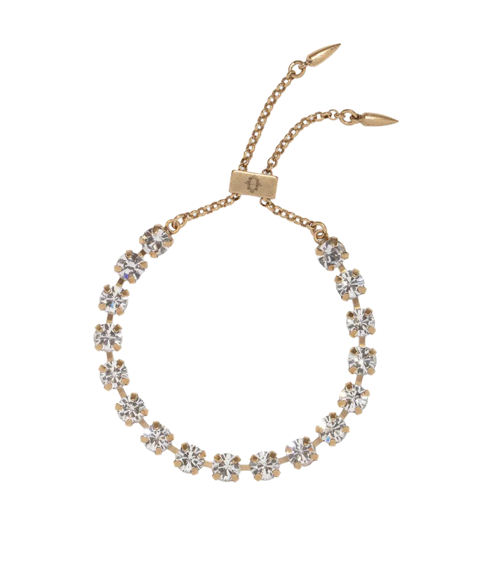 Loren Hope Milly Slider Crystal armbånd gull justerbart