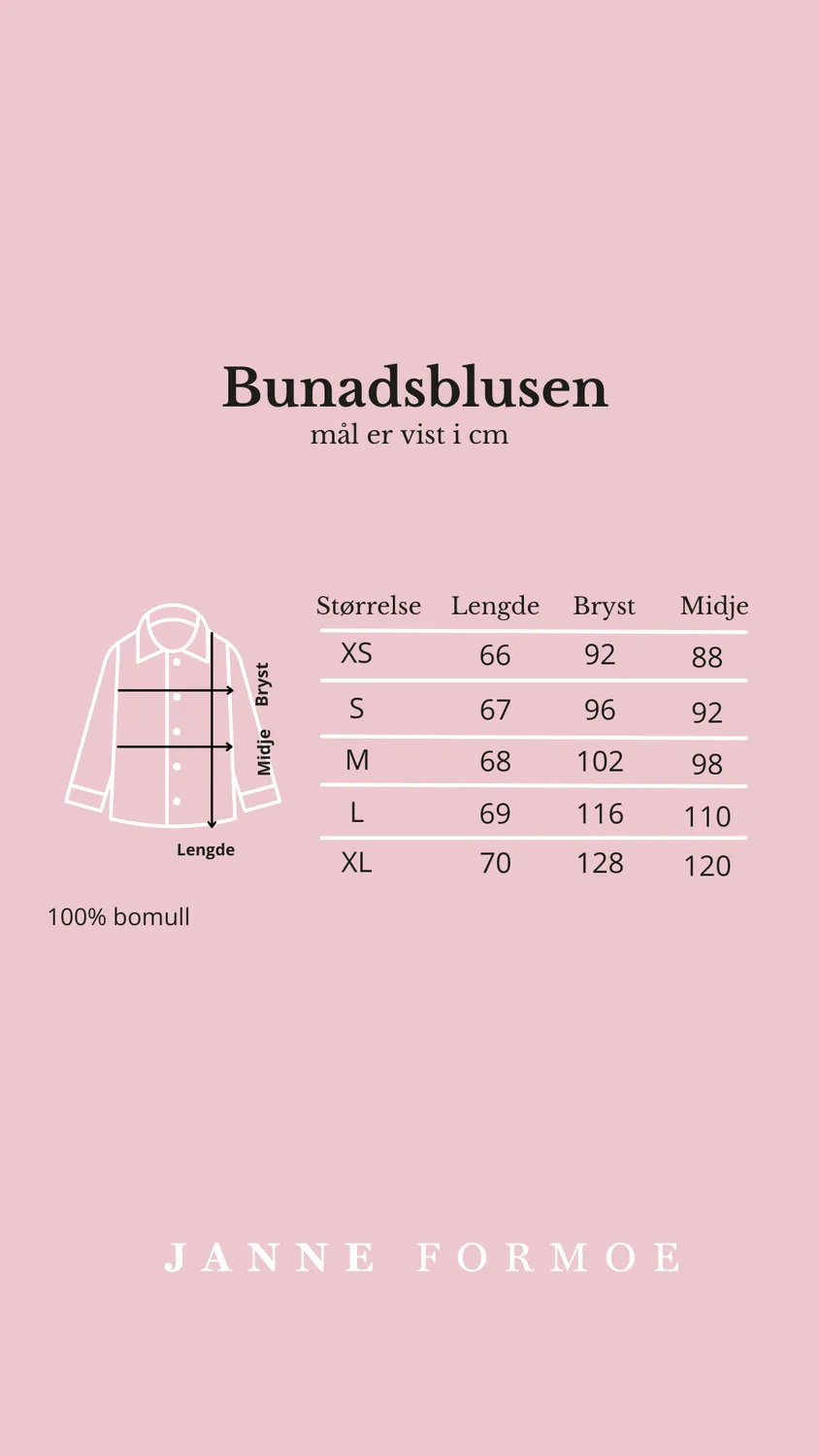 Janne Formoe Bunadsblusen bluse Bright White bomull