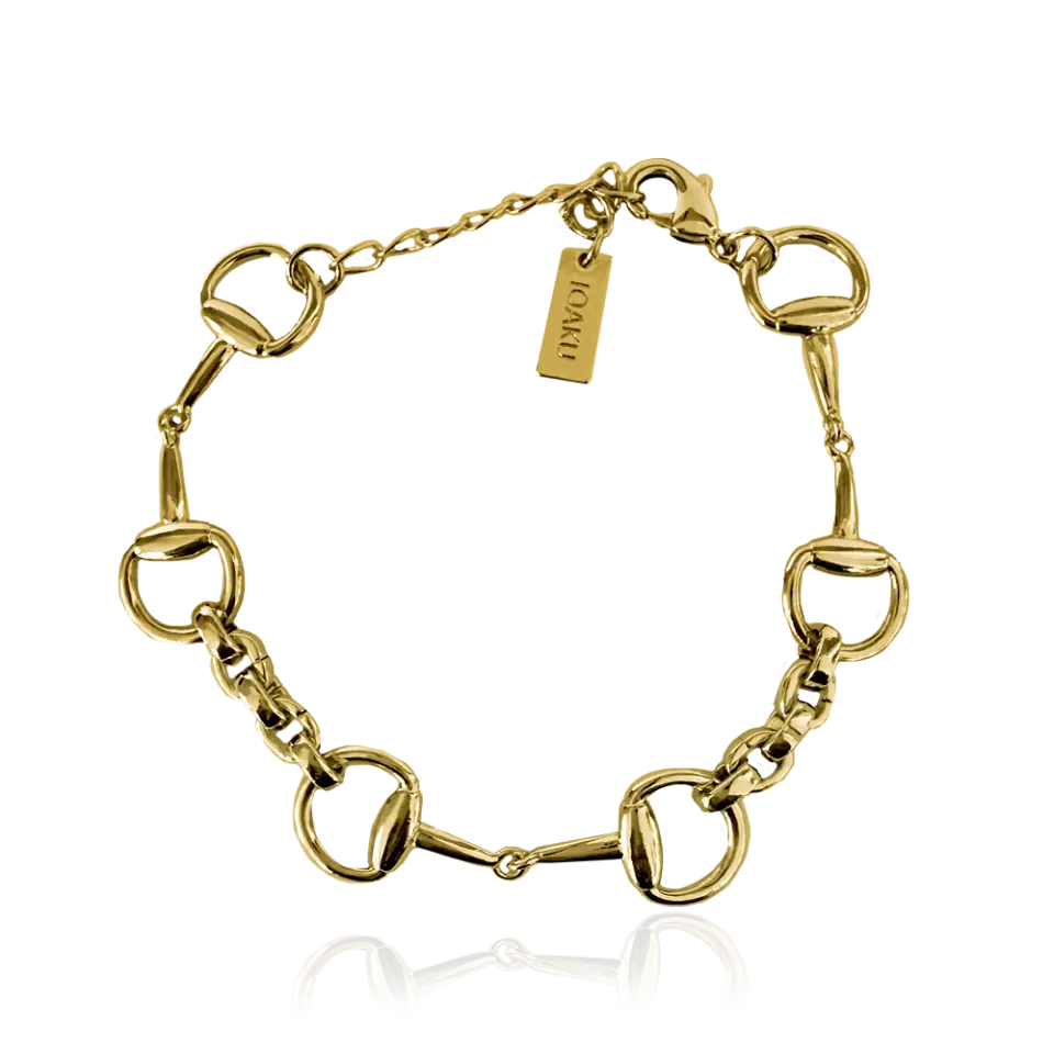 IOAKU Horse Bit Chunky armbånd gull messing