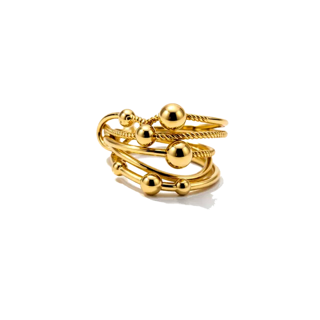 IOAKU Berry Signature ring gull str 7 vanntett