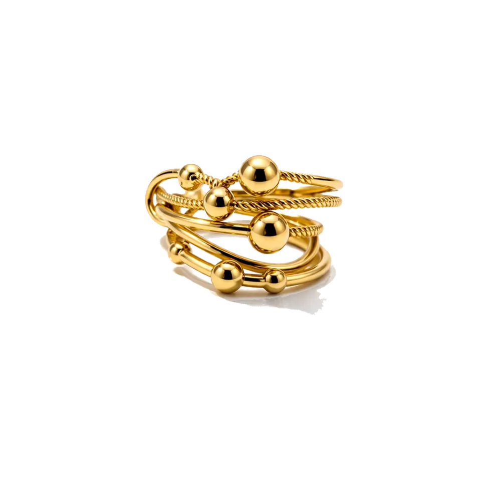 IOAKU Berry Signature ring gull str 7 vanntett