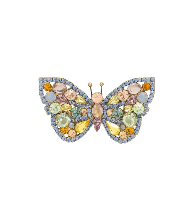 Loren Hope Juno brosje multi 6,4 cm sommerfugl
