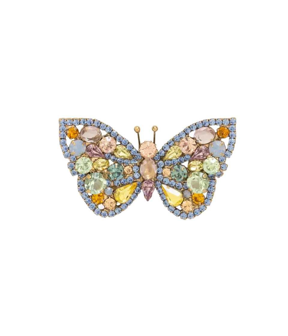Loren Hope Juno brosje multi 6,4 cm sommerfugl