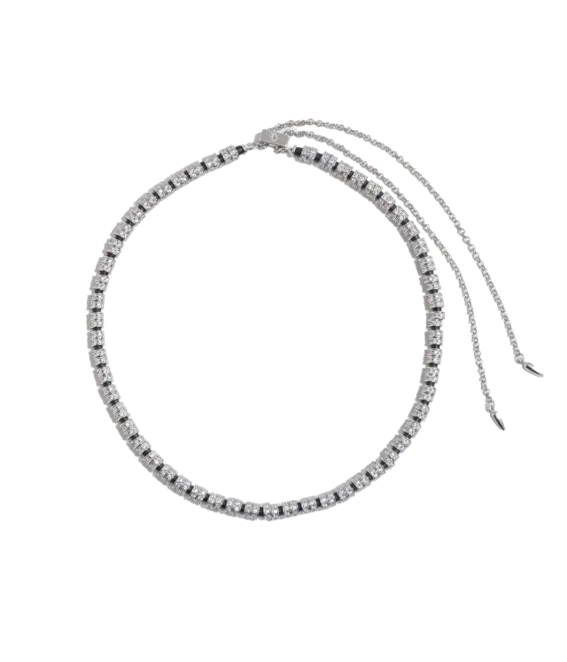 Loren Hope Manon Slider halskjede jet svart 69cm