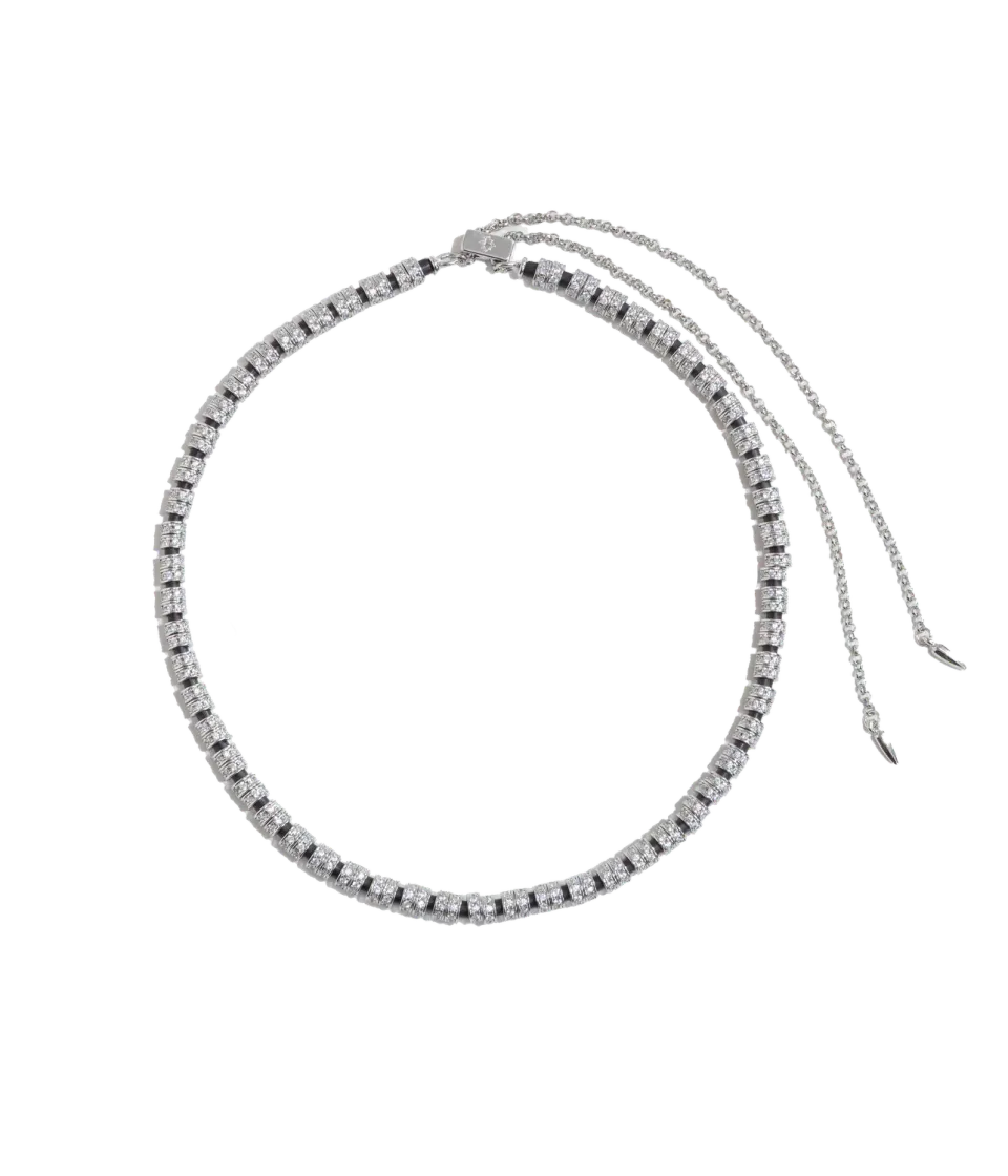 Loren Hope Manon Slider halskjede jet svart 69cm