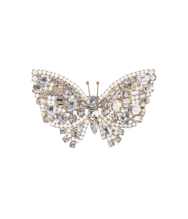 Loren Hope Butterfly Large Butterfly Crystal brosje hvit