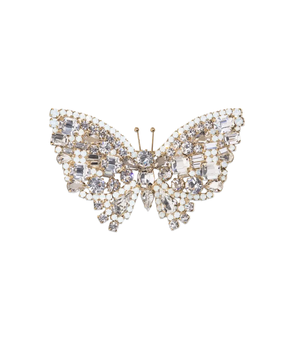 Loren Hope Butterfly Large Butterfly Crystal brosje hvit