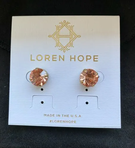 Loren Hope Kaylee øredobber Aqua 11 mm krystall