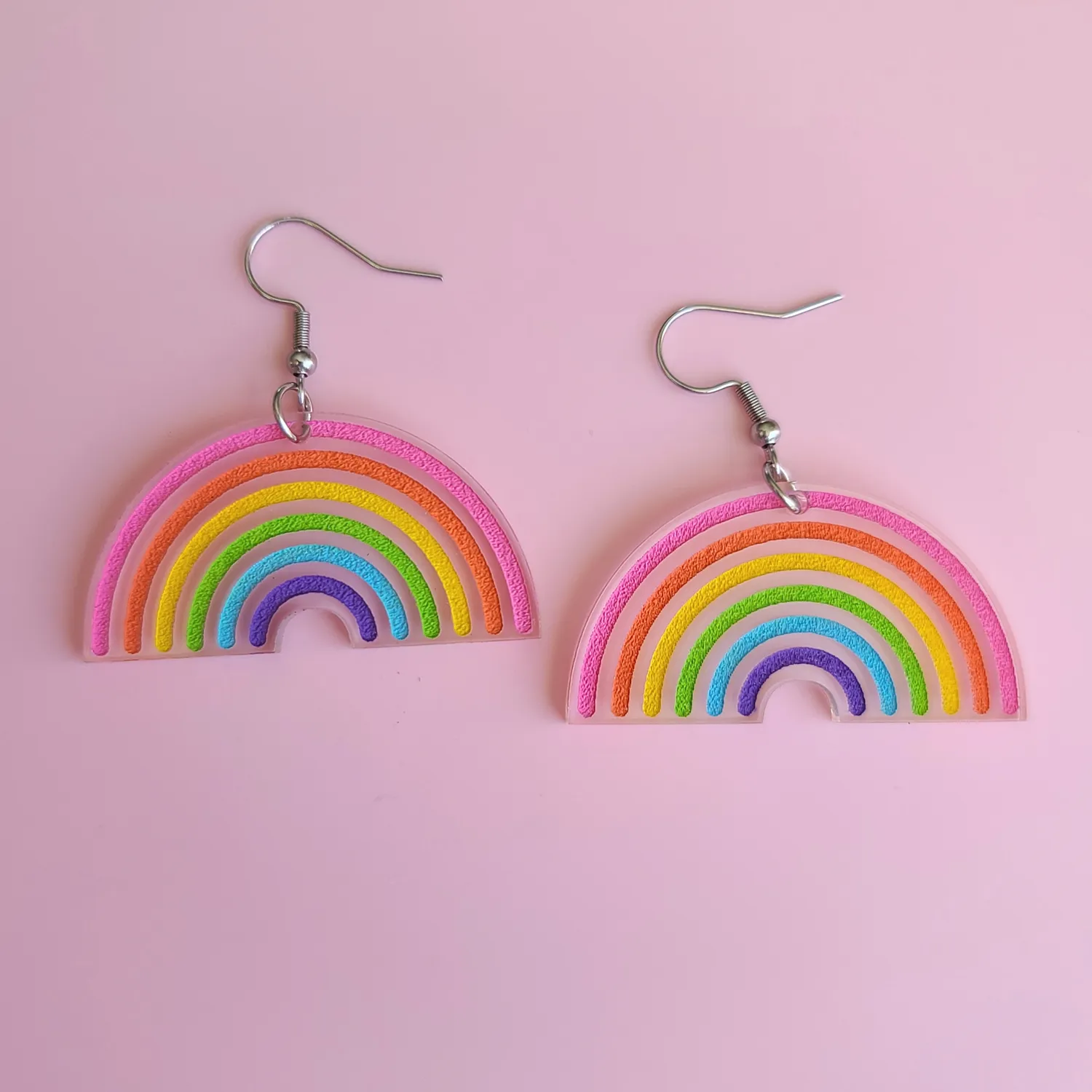 MiniKitty Simple Bright Rainbow øredobber regnbue hypoallergene
