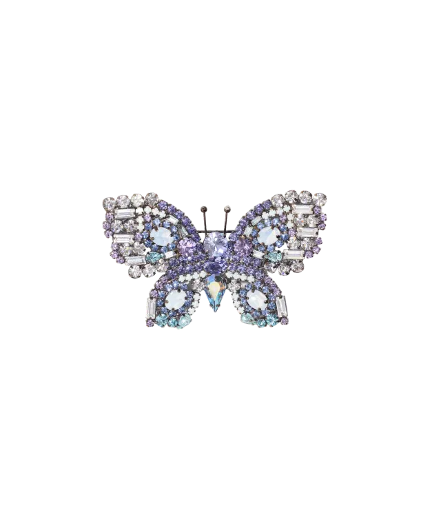 Loren Hope Medium Butterfly Tanzanite Crystal brosje