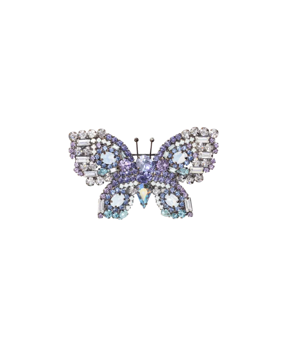 Loren Hope Medium Butterfly Tanzanite Crystal brosje