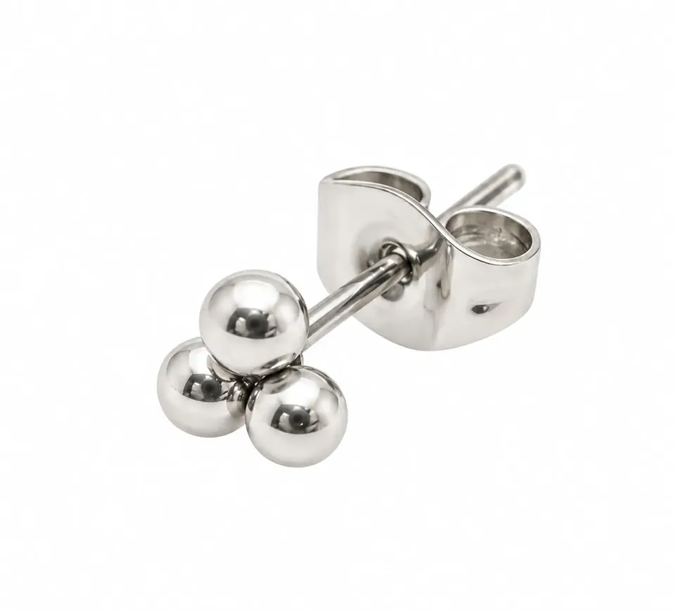 Wos Trilling stud ørestikker sølv singel 0,4 cm