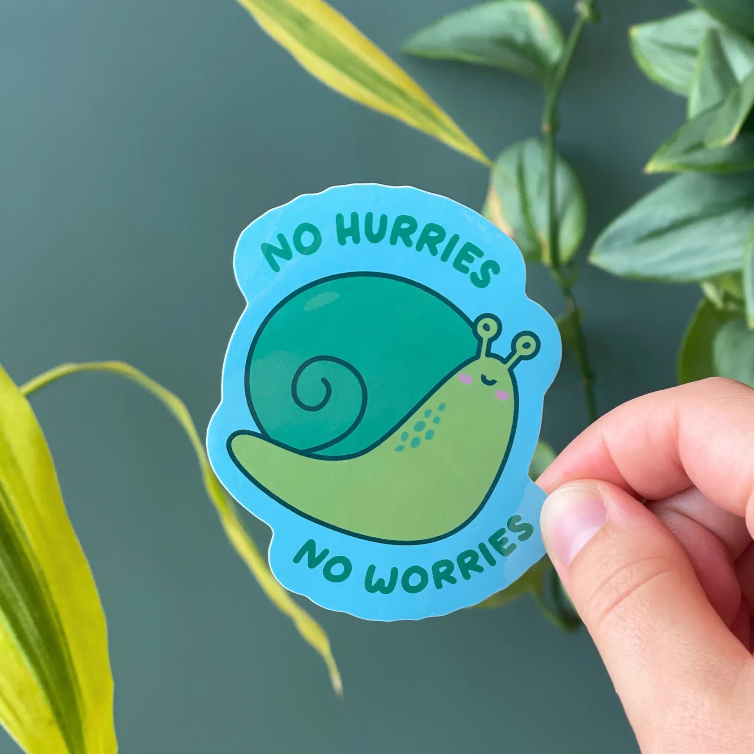 MiniKitty No Hurries No Worries klistremerke 7,6 cm blankt