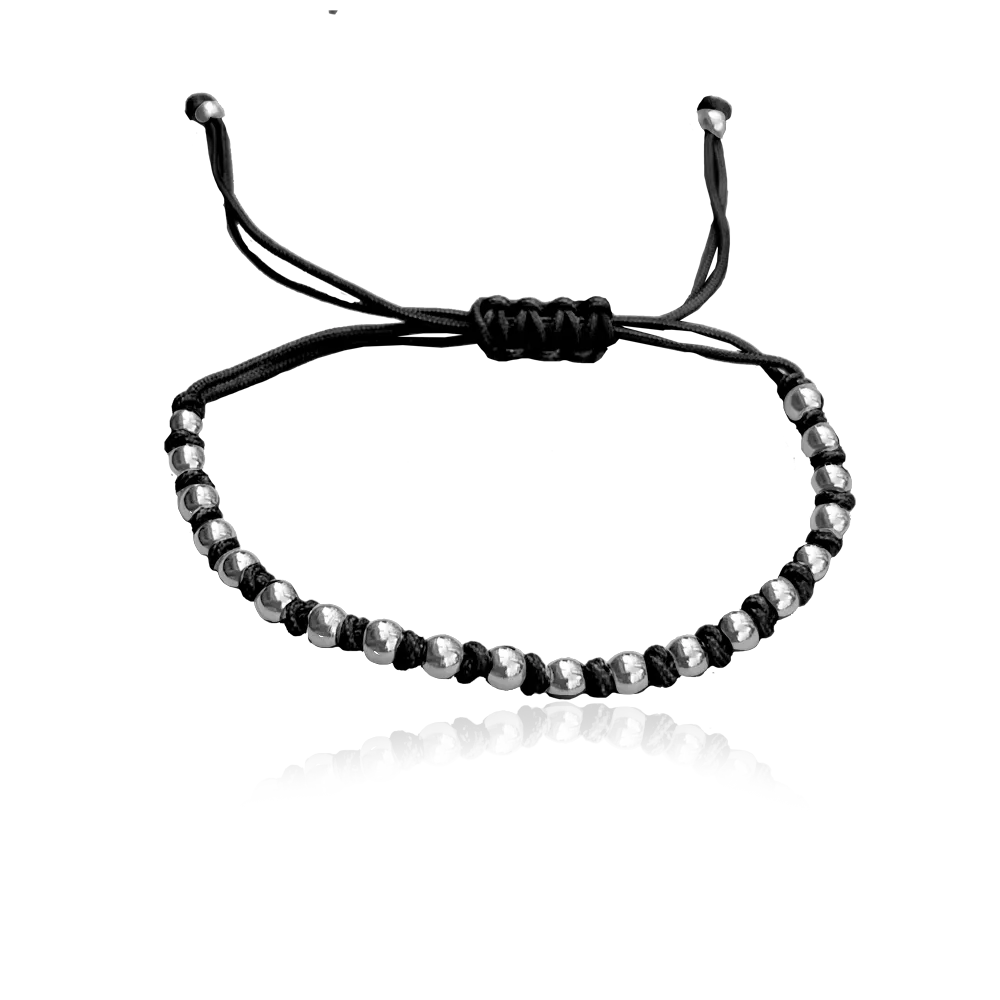 IOAKU Berry Braided Single armbånd svart gull vanntett