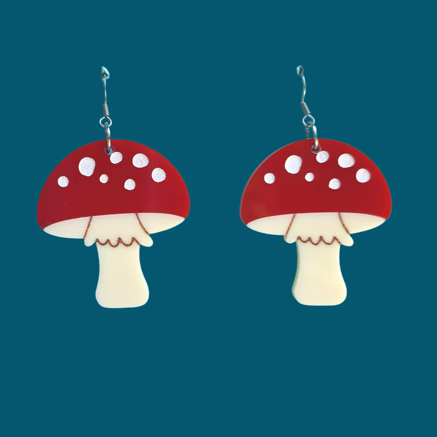 MiniKitty Red Capped Mushrooms øredobber sopp