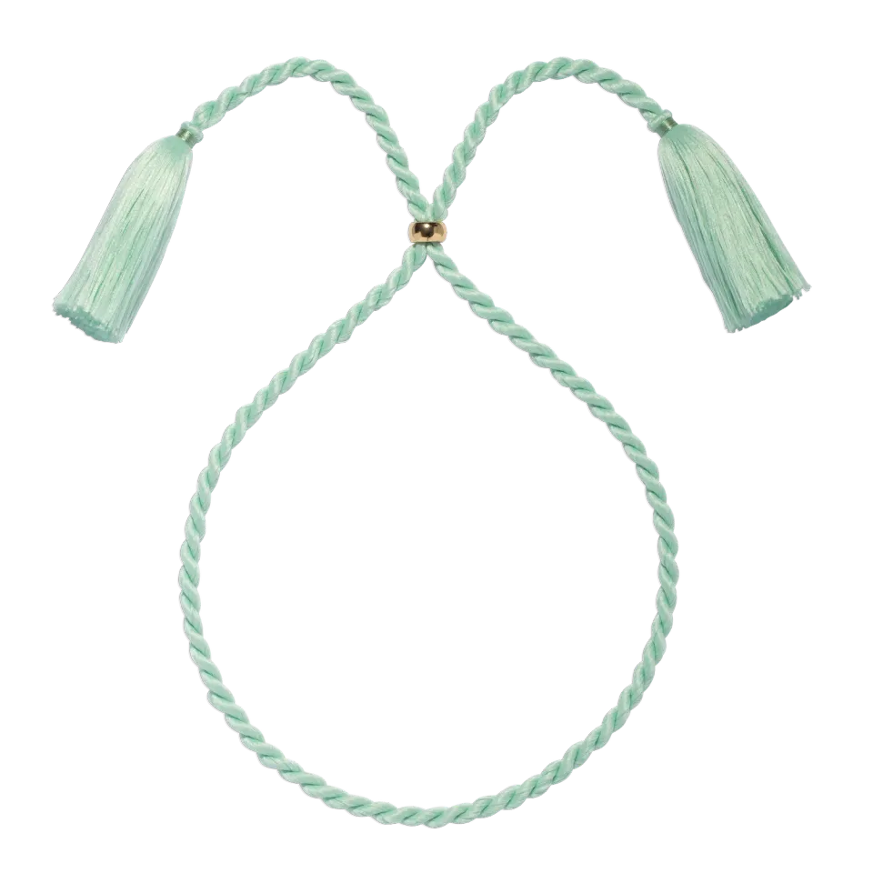 Loren Hope Marina Silk Cord halskjede aqua justerbar silke