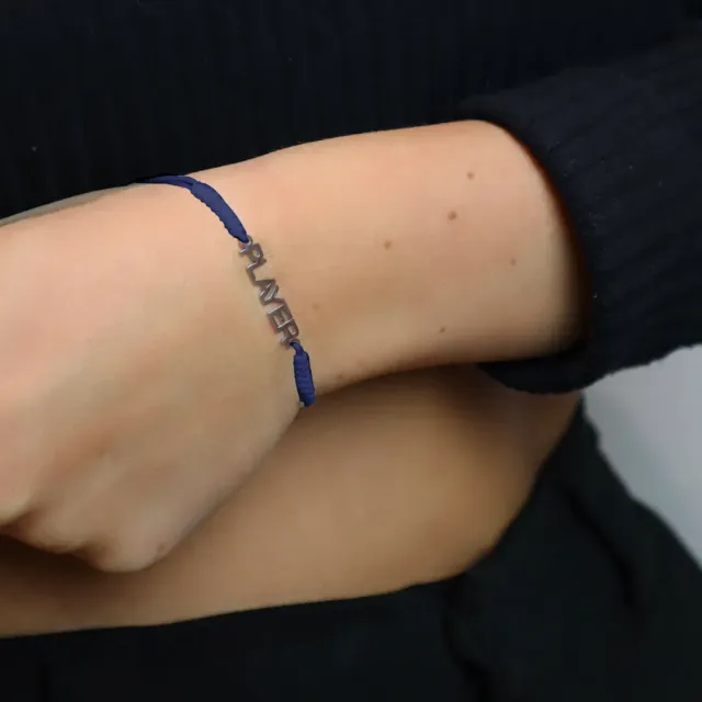 IOAKU Tennis Player armbånd blå gull justerbar