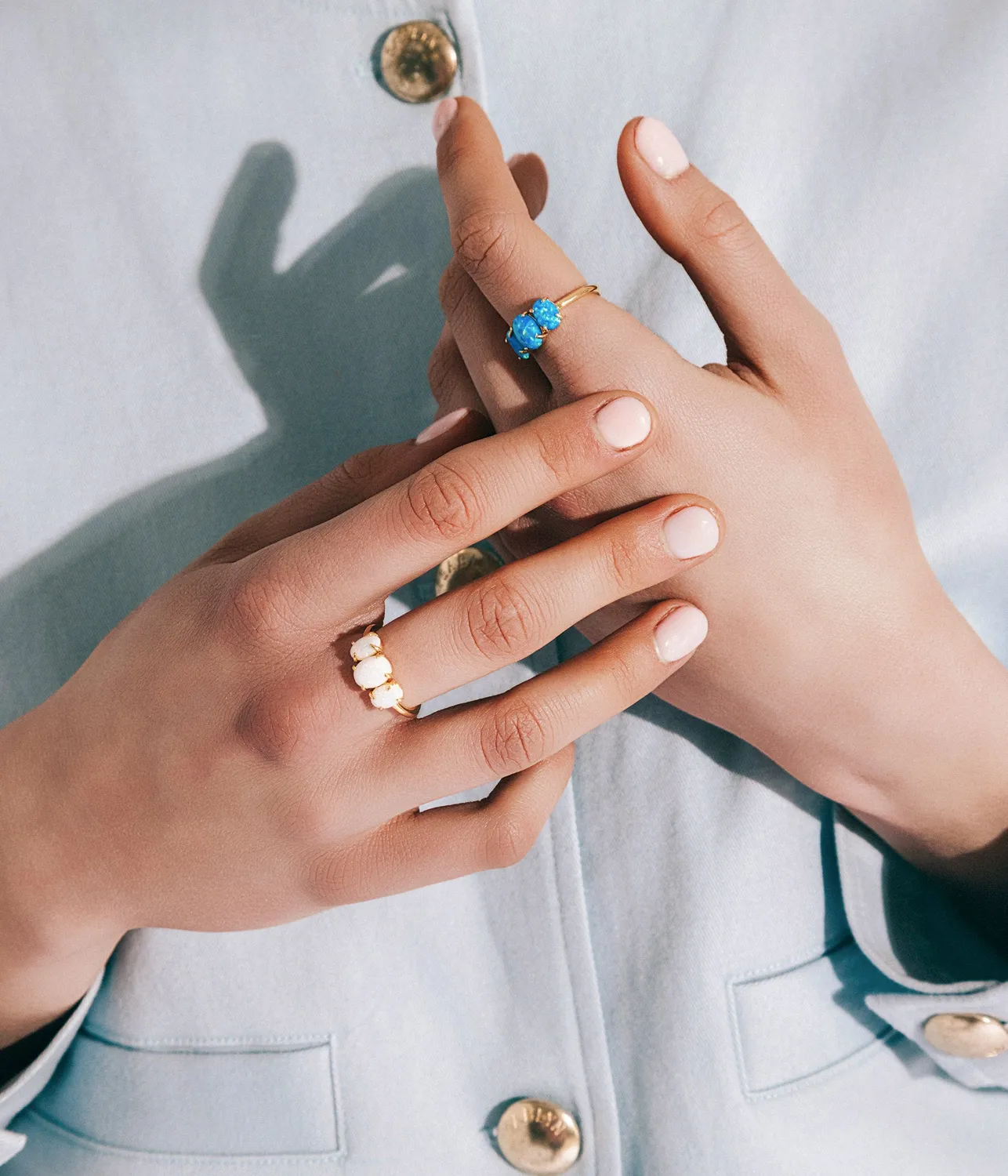 Loren Hope Nola Ring ring blå opal