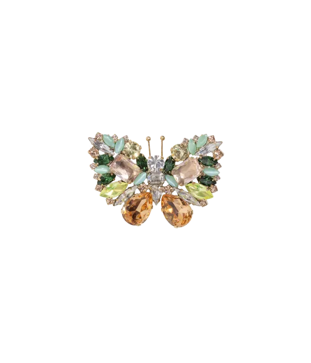 Loren Hope Butterfly Small Butterfly Light Peach Erinite Jonquil brosje