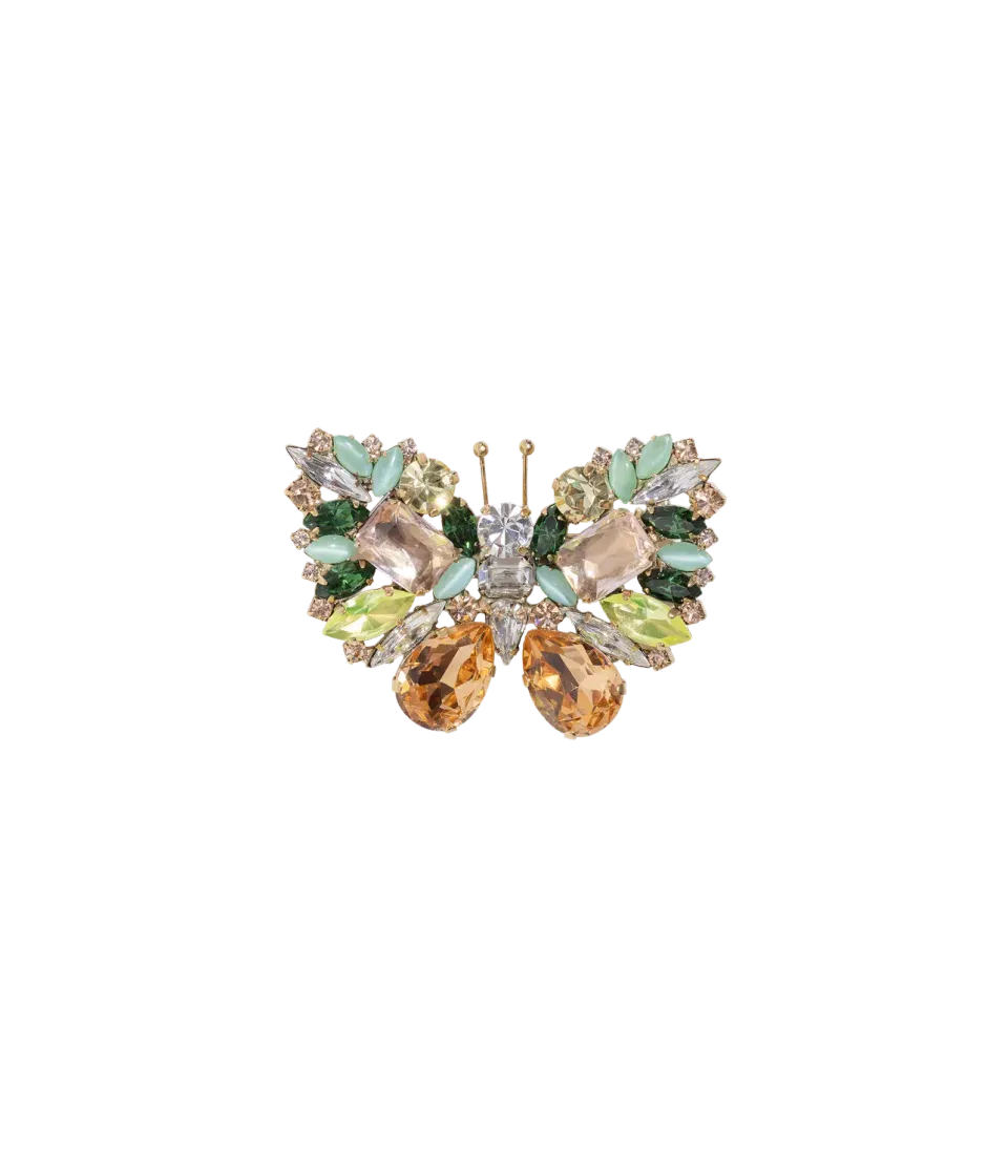 Loren Hope Butterfly Small Butterfly Light Peach Erinite Jonquil brosje