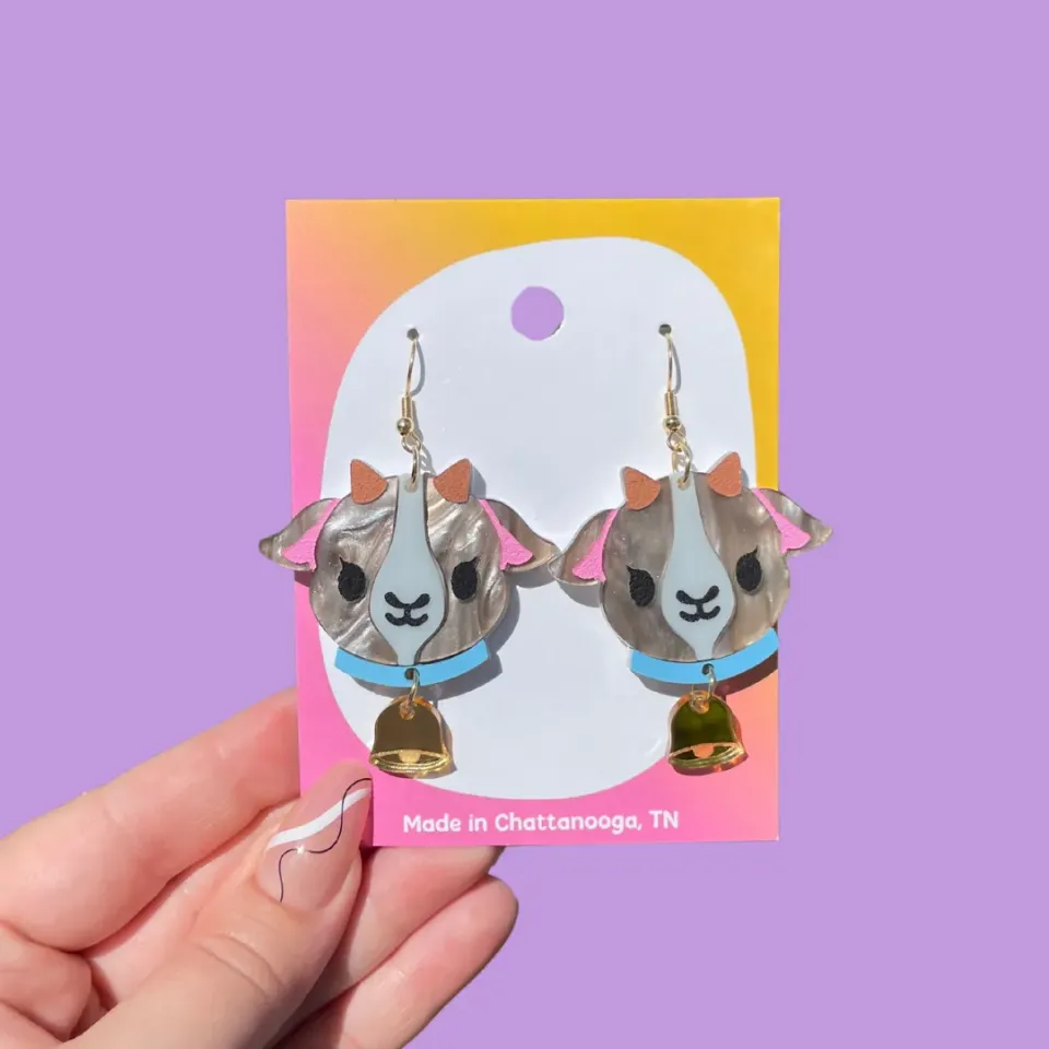 MiniKitty Goat Earrings øredobber akryl allergivennlig