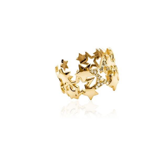 IOAKU Stellar Glow ring gull justerbar 1 cm