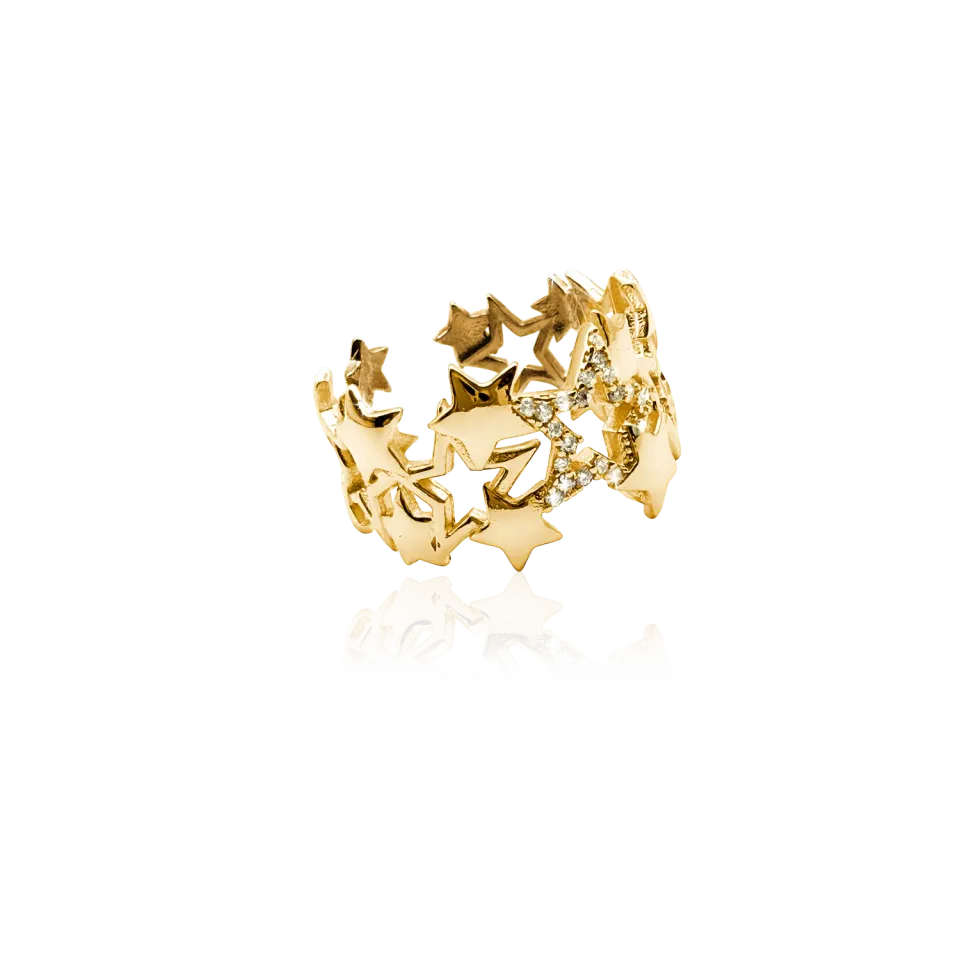 IOAKU Stellar Glow ring gull justerbar 1 cm