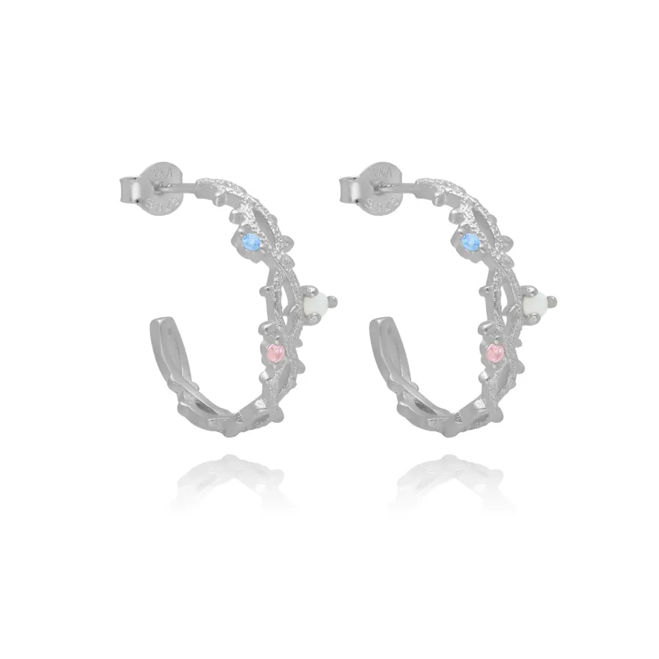 Wioga Iben E-8103 hoops sølv 2 cm