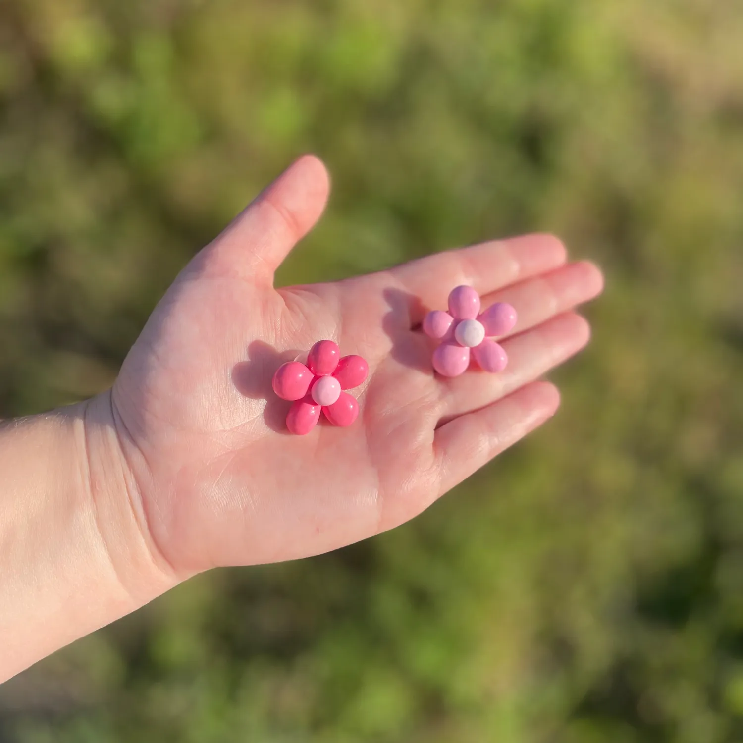 MiniKitty Flower Croc Charms blomst liten hvit