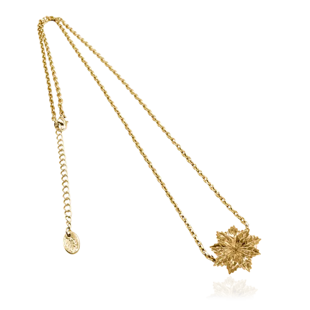 IOAKU Noelia Pendant halssmykke gull blomst 48 cm