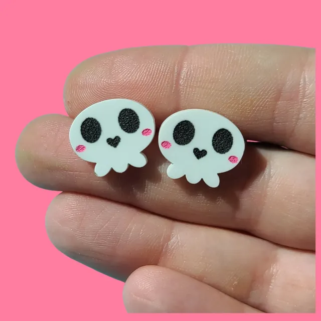 MiniKitty Cute Skeleton Studs ørestikker gull 1 par