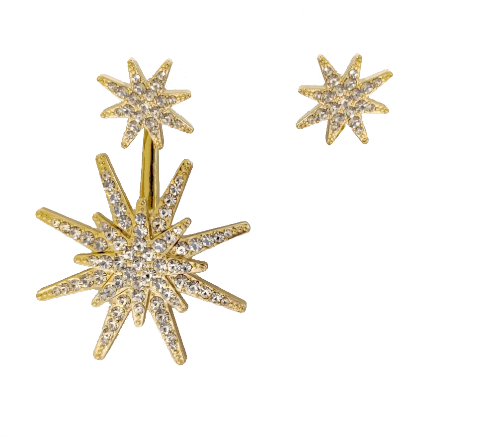 IOAKU Alfa Star Earrings øredobber gull 6 cm