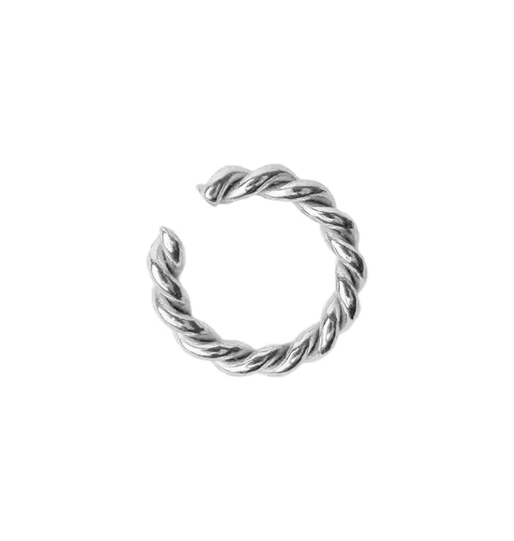 Wos Swirl ear cuff sølv stål 1,6 cm