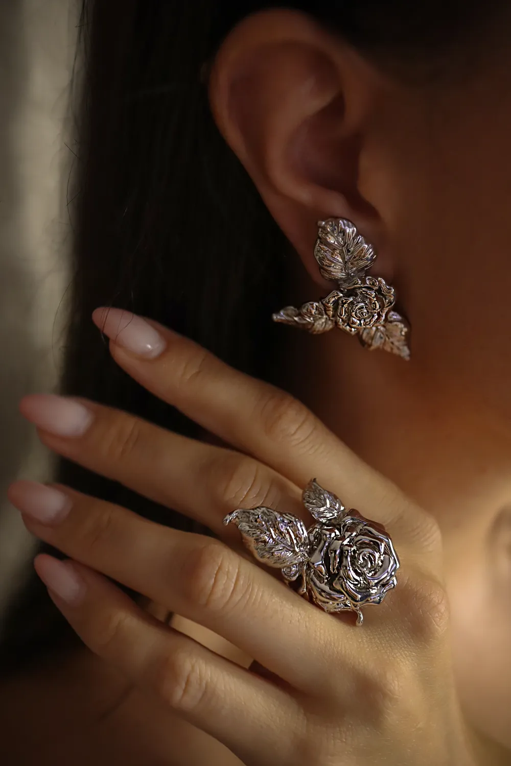 IOAKU Nostalgia ring gull rose justerbar