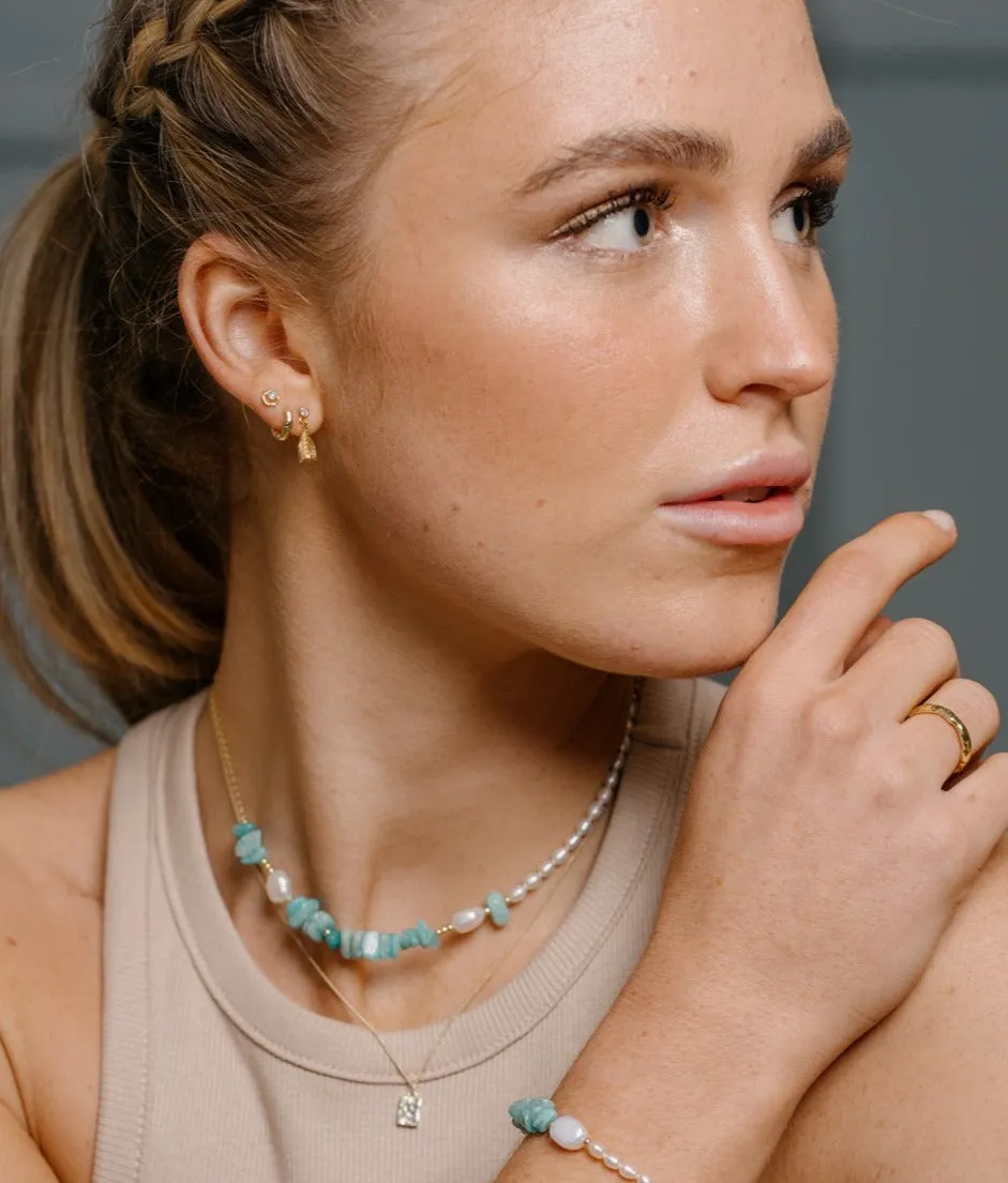 Wioga Aria øredobber forgylt 1 cm hoops